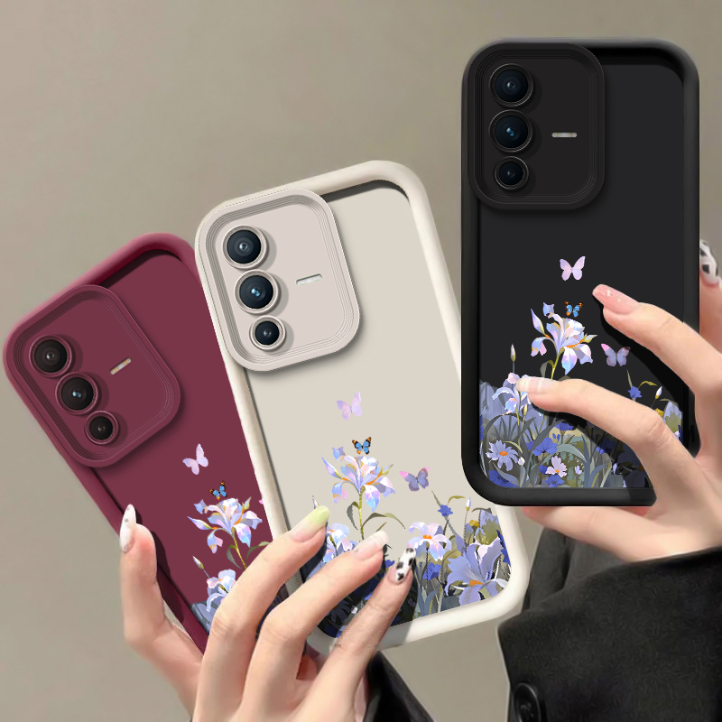 Vivo X200 - Coque de téléphone à imprimé papillon