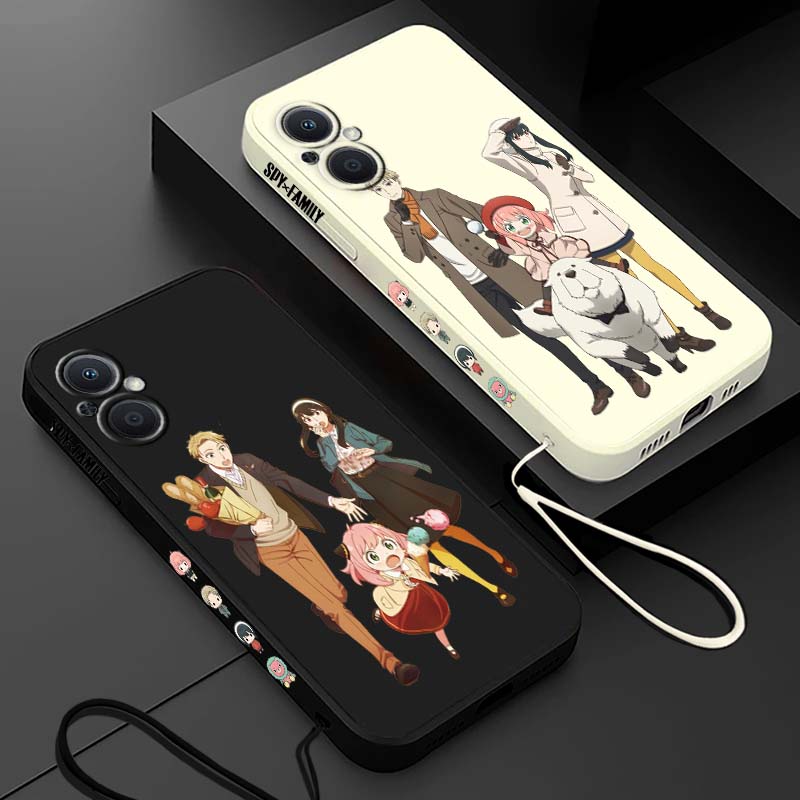 Oppo Reno 12 - Coque de téléphone liquide avec cordon