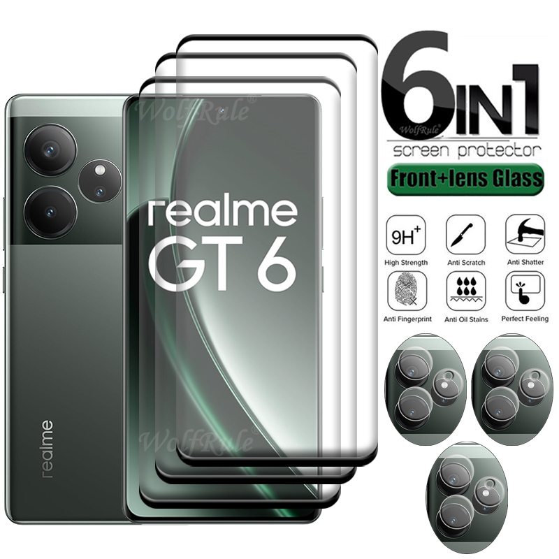 Realme Gt 6 - Protecteur d'Écran 6 en 1 en