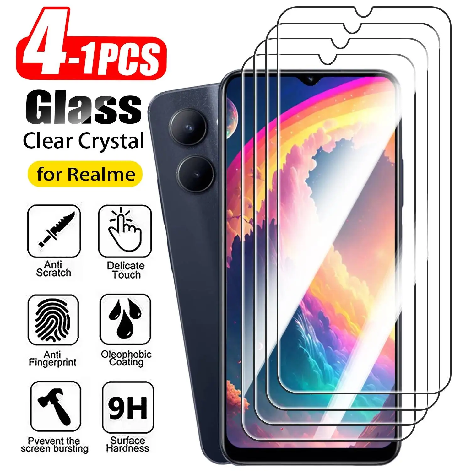 Protecteur d'écran en verre tr - Realme C67 avis et prix